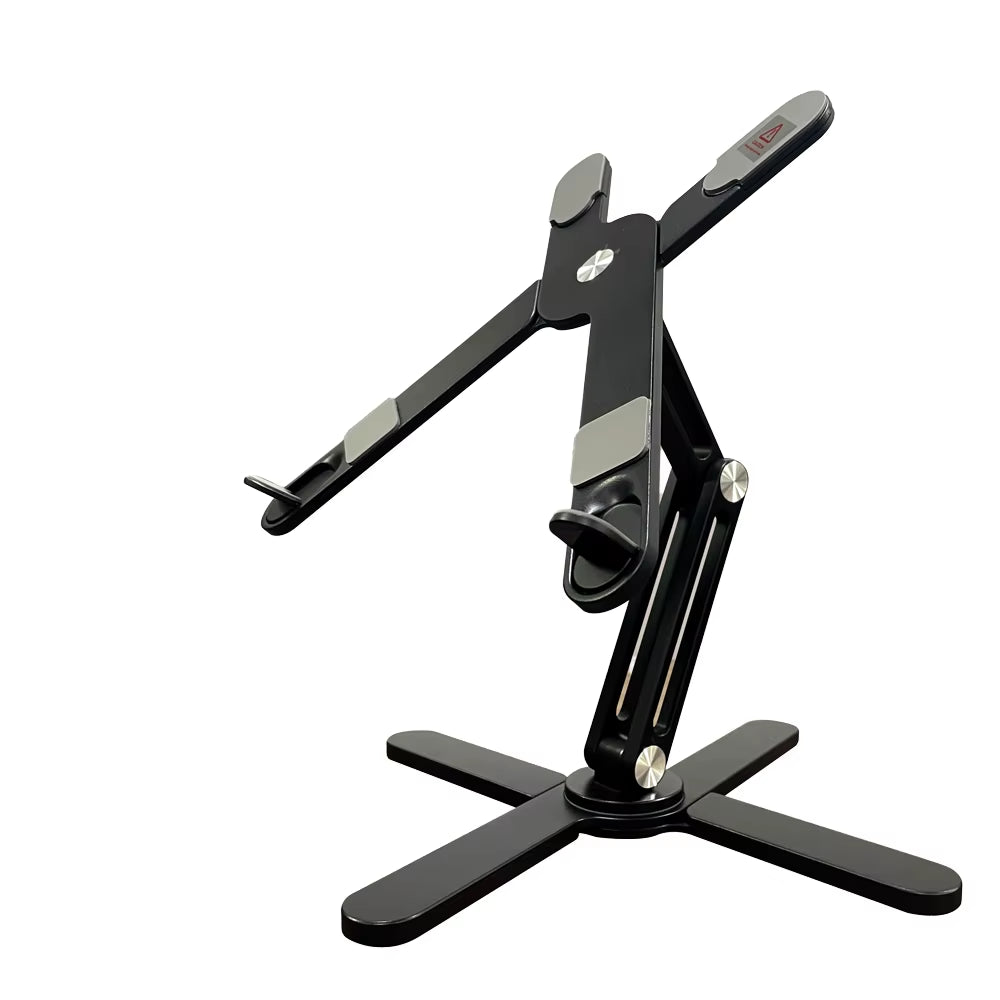 Support D'Ordinateur Portable Pliable En Aluminium Yuwvo X, Rotation À 360°, Pour Macbook Pro 13/17 Pouces, 32X8X6 Cm, Léger Et Pratique