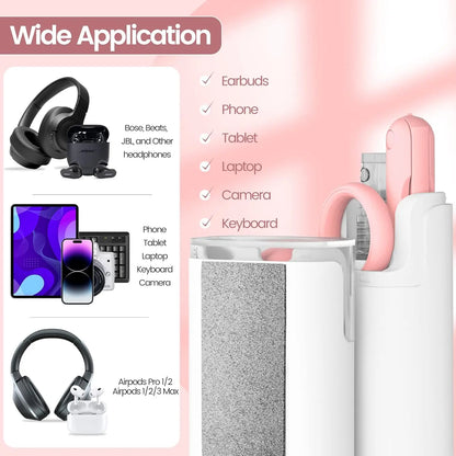 7In1 Electronic Cleaning Kit for Keyboard Airpods Cleaner Pen Macbook Ipad Iphone Screen Dust Brush Soft Cloth Spray Bottle Set